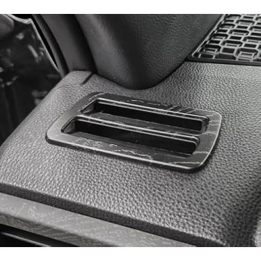 Imagem de GZBFTDH Tampa de moldura de acabamento de saída de ar condicionado lateral de fibra de carbono para ventilação CA direita e esquerda compatível com Toyota 4Runner 2025-2026 (grão de madeira pêssego)