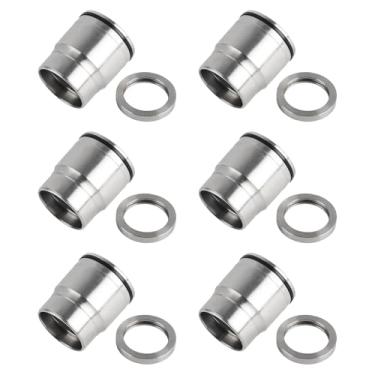 Imagem de 3686961 Kit de manga de injetor de combustível tubo de copo compatível com Cummins ISX ISX15 QSX15 X15 CM2350 motor diesel de substituição de came única 3686883 3687210 6 peças