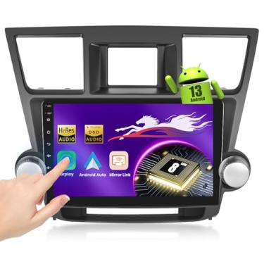 Imagem de Upriding Rádio Android 15 【Qualcomm 8 Core 4 + 64G】 para Toyota Highlander 2009-2014, tela sensível ao toque, estéreo automotivo de 25 cm com carplay sem fio, Android Auto, GPS/6G WiFi/DSP/Bluetooth