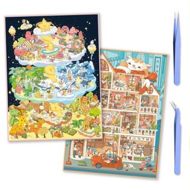 Imagem de Grande cena de adesivos 3D Make It Yourself Mini Shop adesivos terapia faça você mesmo cenas para adultos crianças alívio estresse passar o tempo (conjunto inquilinos)