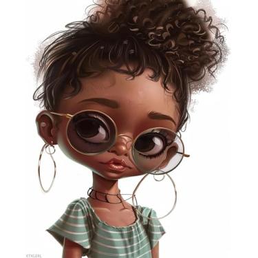 Imagem de XTXGERL Pintura por números africana para adultos, pintura a óleo faça você mesmo, kits de tinta acrílica por números para adultos iniciantes para decoração de parede de casa 41 x 50 cm