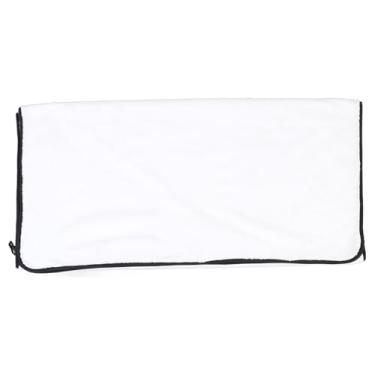 Imagem de Toalha de banho de lã macia, altamente absorvente, secagem rápida, grande folha de banho para viagens em casa, leve, 70x140cm (Branca)