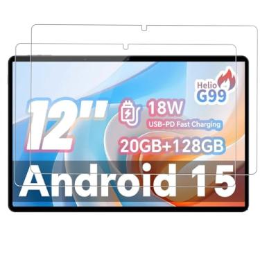 Imagem de Oshmirian 【Pacote com 2】 Protetor de tela para tablet TECLAST T60Pro 2025 de 12 polegadas – vidro temperado, dureza 9H, antiarranhões, sem bolhas, transparente HD, fácil instalação