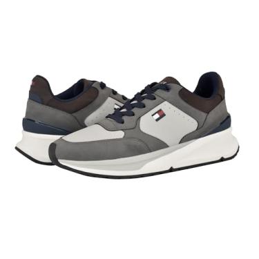 Imagem de Tommy Hilfiger Tênis masculino World, Cinza escuro Multi 020, 43