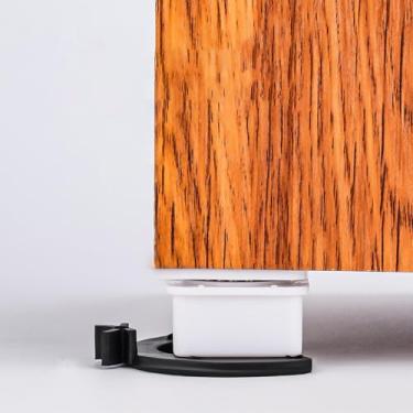 Imagem de RNXRZANK Conjunto de 4 Rodízios Giratórios para Móveis com Rotação de 360 ​​Graus E Rolamento Suave para Carrinhos E Caixas de Armazenamento, Preto, Tamanho real