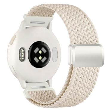 Imagem de Pulseira magnética de nylon trançado de liberação rápida de 22 mm compatível com Garmin Vivoactive 4, Venu 3/Venu 2, Forerunner 255/255/265/935/945, alça elástica para estilos de vida ativos
