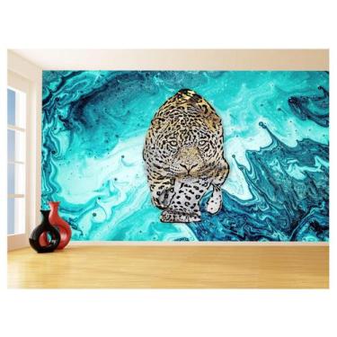 Imagem de Papel De Parede 3D Animais Pop Art Onça Pintada 3,5M Pxa69 - Você Deco
