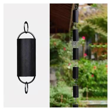 Imagem de WEBSID Corrente de calha faça você mesmo, corrente coletora de água de chuva decorativa de metal, correntes de calha de chuva, desviador de água decorativo, correntes de chuva de jardim