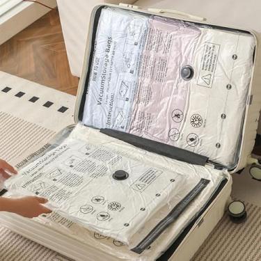 Imagem de Sacos de armazenamento a vácuo, para roupas, roupas de cama, suéteres, organizadores de armário, economia de espaço, M (1 peça)