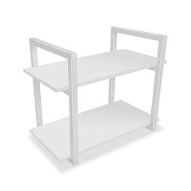Imagem de Prateleira Milazzo Nicho Design Industrial Branco e Branco - Genus Móv