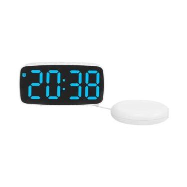 Imagem de Despertador LED Vibratório Com Ajuste De Brilho Para Dorminhocos, Surd