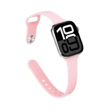Imagem de Pulseira De Silicone Slim Para Apple Watch 45mm 44mm 40mm 41mm Bracele