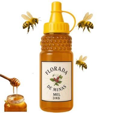 Imagem de Mel Puro 3kg Artesanal Florada do Café Natural 100% Original - Florada de Minas