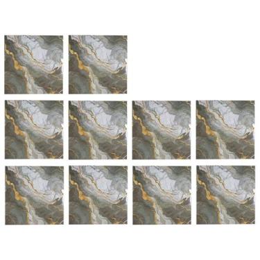 Imagem de Placa Adesiva Marmore 3D Kit 10 uni Obra Reforma Papel de Parede Autoc