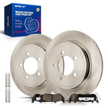 Imagem de KAX Kit de pastilhas de freio de cerâmica traseiras adequado para Ford, Mercury Automotive Replacement for Explorer 2006-2010, Explorer Sport Trac 2007-2010, Mountaineer 2006-2010, 54098+D1109, (5