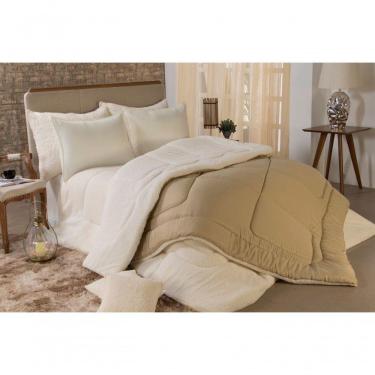 Imagem de Edredom Coberdrom Queen Size Dupla Face Avelã