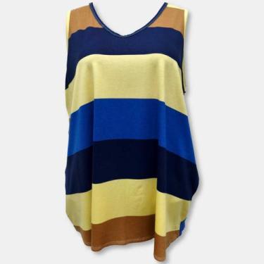 Imagem de Blusa Bata Regata Malha Viscolycra Plus Size Tamanho 52 54 - - Sarat M