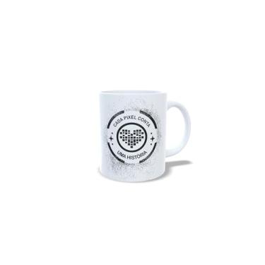 Imagem de Caneca de Cerâmica 325ml Tema Geek, Branca com Design Elementos Gk e Geek por Natureza (15048)
