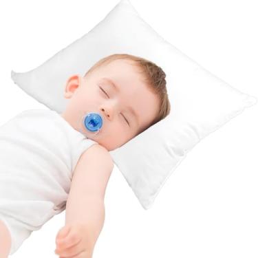 Imagem de Travesseiro para Bebê Leve Macio Toque Suave Forro 100% Algodão Proteção Hipoalergênico anti Ácaros 30x40 cm