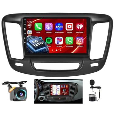 Imagem de 【8 núcleos 6 + 128 GB】 para Chrysler 200 200C 200S 2015-2019 Android Car Stereo 9 polegadas tela sensível ao toque com carplay sem fio Android Auto, kit de painel de rádio, navegação GPS, WiFi