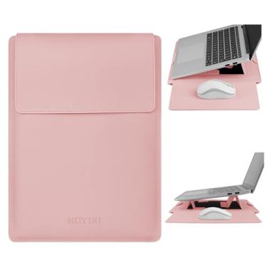 Imagem de HoYiXi Capa para laptop de 15,6 polegadas de couro PU com suporte compatível com MacBook Pro 16/15.4 polegadas, MacBook Pro 15, Mac Air 15,16 polegadas, bolsa para laptop Dell, Acer, Asus, 15-16