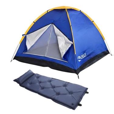 Imagem de Barraca Camping Iglu para 4 Pessoas 2,1M com Colchonete Solteiro com T