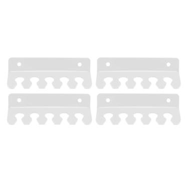 Imagem de aqxreight 4 Peças Clipe de Suporte de Cabo 5 Slots Acrílico Telefone Tablet Organizador de Gerenciamento de Cabo de Carregamento para Parede de Mesa Preto você Encaixa Perfeitamente Vários Clipes