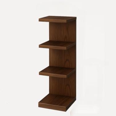 Imagem de Torre de Prateleira Estante branca 170cm 85cm preta Cozinha Quarto Banheiro Sala Copa Perfume Sapato Livro amadeirado(85cm Amadeirado)