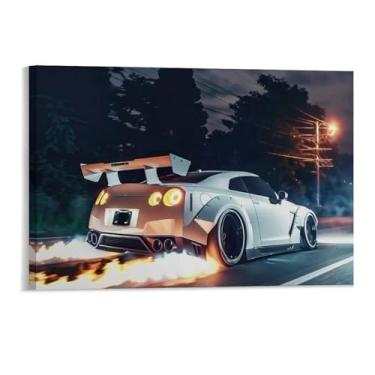 Imagem de HouLaiZhe Carro esportivo japonês Jdm R35 Spitfire Posters lona parede estética decoração de sala de parede impressões galeria sala decoração de parede para quarto sala de estar escritório 11 x 17