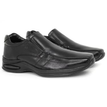 Imagem de Sapato Social Masculino Jota Pe Air Life Amortecedor Gel Couro Legítimo Tecnologia AirBag 10900-Masculino