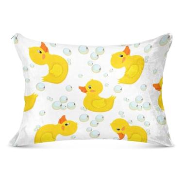 Imagem de Linda fronha de travesseiro de flanela branca grande padrão longo padrão queen king travesseiro grande capa de travesseiro sonolento grande, tamanho do corpo, 53 cm x 137 cm