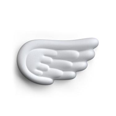 Imagem de Descanso de pulso de silicone para mouse com superfície lisa e base de poliuretano antiderrapante, descanso ergonômico de espuma de memória, almofada de apoio de pulso com asas de anjo fofas para