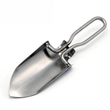 Imagem de Pá De Jardinagem Dobrável Em Aço Inoxidável, Ferramenta Multifuncional