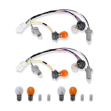 Imagem de PANNUOSCS Suporte de lâmpada traseira e fiação com 16 lâmpadas de halogêneo compatíveis com substituição de chicote de luz traseira 2011 2012 2013 2013 2014 Hyundai Sonata #92450-3Q000 92450 2 peças