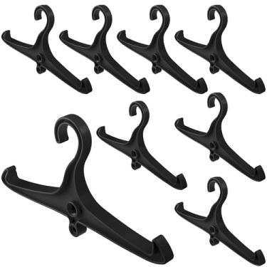 Imagem de FoldTier 8 peças de cabide de mergulho regulador BC cabide de roupa de mergulho com fios Din colete tático para roupas secas BCD pendurado lateral (preto)