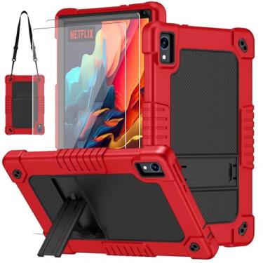 Imagem de Capa para tablet Urao C107 com 2 peças protetoras de tela, capa infantil à prova de choque com alça de ombro híbrida para tablet Urao C107/HiGrace C107/ZOFYWNAS C107/Freeski C107 10,1 polegadas
