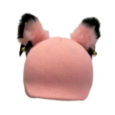 Imagem de simhoa Capa para capacete de esqui, acessórios para capacete, gorro de tricô decorativo, gorro de inverno para esquiar, Orelha Rosa