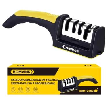 Imagem de InoxSharp™ Amolador Afiador de Tesouras e Facas 4-em-1 em Inox Premium – Afiação Precisa com Base Antiderrapante PRO