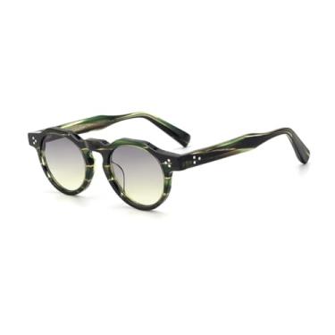Imagem de JRLLFD Óculos de sol redondos retrô de acetato, masculino e feminino, moda ao ar livre, protetor solar para dirigir, UV400 (4)