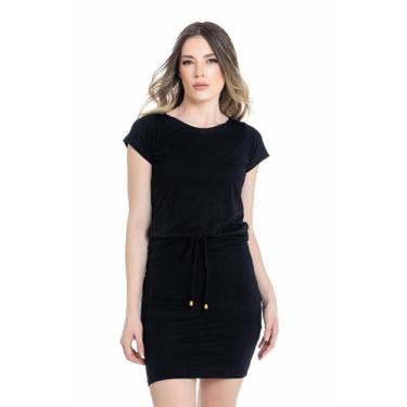 Imagem de Vestido Midi Secretaria Moda Evangélica Moda - Sara Confeçcões, Preto,