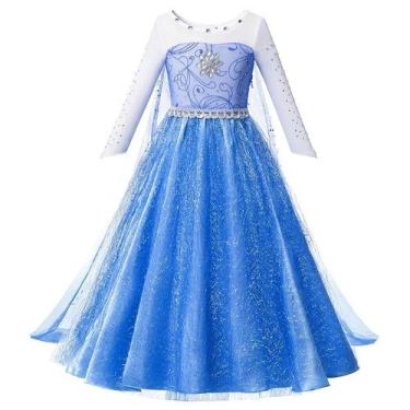 Imagem de Fantasia De Princesa Elsa Anna Rainha Da Neve Frozen Jasmine Para Meni