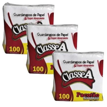 Imagem de kit 300 Guardanapo de Papel Folha Branca 20X18CM Festa Aniversario Eventos Churrasco