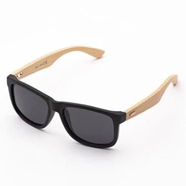 Imagem de Óculos De Sol Unissex Haste De Bambu Quadrado / Justin- Óculos Sunrise-Masculino