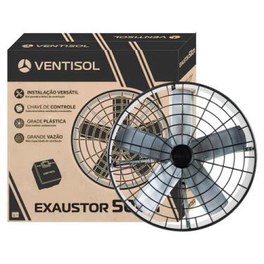 Imagem de Exaustor Axial Industrial 50Cm 220V Ventisol, Preto, 220V
