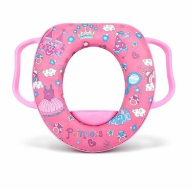 Imagem de Assento Redutor Sanitario Infantil Alcas Adaptador Acolchoado Para Vas