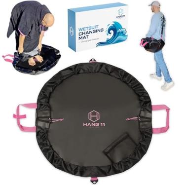 Imagem de Hang 11 Bolsa para troca de roupa de mergulho - Tapete de troca de surf com alça de ombro, bolsa de mergulho à prova d'água, mantém seu traje molhado e carro limpos, equipamento de troca de surf