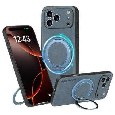 Imagem de MCFANCE Capa com suporte magnético para iPhone 17 Pro Max, compatível com MagSafe, [antiderrapante, resistente a manchas e impressões digitais] [proteção da câmera] capa de celular antiarranhões, 17,5