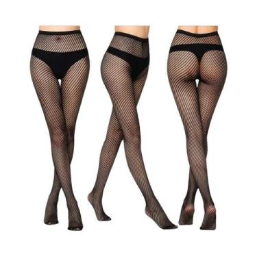 Imagem de Meias-calças Femininas Sensuais De Malha Transparente Com Estampas Gót