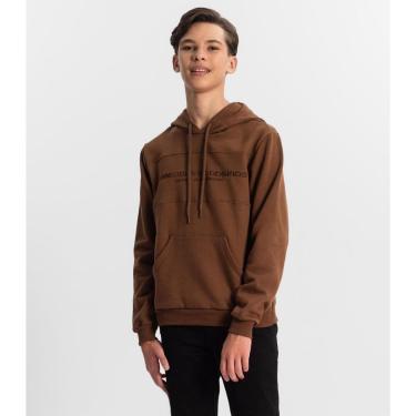 Imagem de Blusão Juvenil Masculino Com Capuz Minty Marrom-Masculino