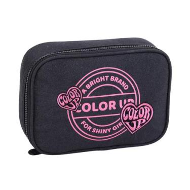 Imagem de Estojo Box Color Up Escolar Juvenil Meninas 100 Pens Glitter Cor:Preto